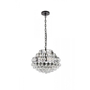 Elegant Lighting Savannah 16 inch pendant in black - 1 of 4