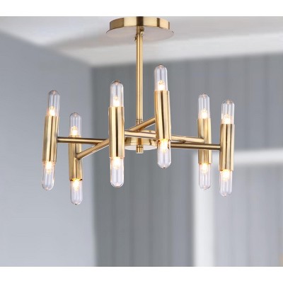 Radiant Gold Sputnik Inspired 16'' Contemporary Flush Mount Chandelier