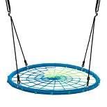 Costway 40'' Spider Web Tree Swing Kids Outdoor Play Set w/ Adjustable Ropes Gift Orange\Blue\Green