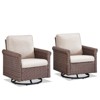 Outdoor Patio Furniture Set All Weather PE Rattan Conversation Set - 3 of 4