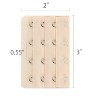 INSPIRE CHIC Women's Cotton Blends 3 Rows 4 Hooks Brassiere Bra Extension Strap Extender Beige 3 Pcs - 3 of 4