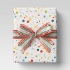 30' Christmas Fabric Ribbon Red White Green Striped - Wondershop™ - 2 of 3