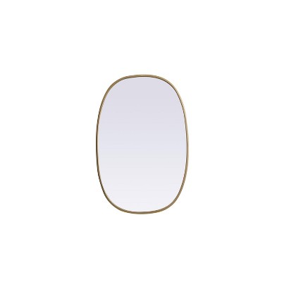 Elegant Lighting Metal Frame Oval Mirror 20x30