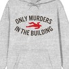 Only Murders In The Building Word Logo Long Sleeve Athletic Heather Hooded Sweatshirt - 2 of 2