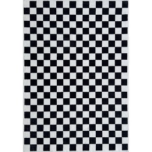 Rug Branch Kids Metro Checkered Noir Black Indoor Soft Area Rug - 4' x 6' - 1 of 2