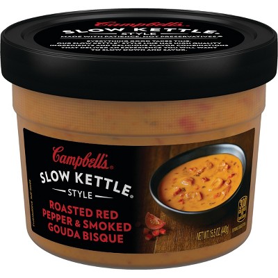 Campbell's Slow Kettle Style Red Pepper & Gouda Soup Microwavable Bowl - 15.5oz