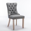 NicBex Modern Dining Chairs Set of 2,High-end Tufted Flax Upholstered Kitchen Chair with Wood Legs for Dining Room,Living Room - 2 of 4