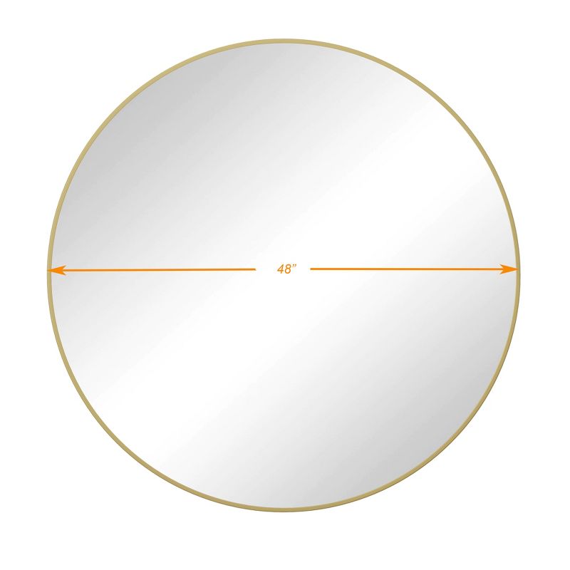 Colt 48" Circle Metal Frame Large Circle Wall Mounted Mirror -The Pop Home, 4 of 9