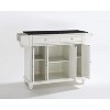 HomeStock  Cambridge Granite Top Rolling Kitchen Island Storage Cart, Microwave Stand, Spice Rack, White - 2 of 4