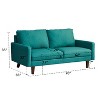 Linen Sofa Modern Couch Comfy Loveseat with Wooden Legs for Living Room, Bedroom, Office - 2 of 4