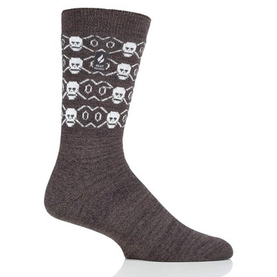 Heat Holders Men's Bones Ultra Lite Twist Crew Socks, Warm + Soft, Hiking,  Cabin, Cozy At Home Socks