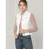 INSPIRE CHIC Women's Buttoned Washed Denim Vest with Faux Chest Flap Pockets - 4 of 4