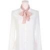 INSPIRE CHIC Women's Solid Contrast Color Pleated Long Satin Neck Scarves 49.2"x4.3" 1 Pc - 2 of 4