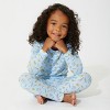 Bellabu Bear Kids Milk & Cookies Blue Bamboo Kids Pajamas - 2 of 4