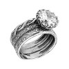 Silpada 'Bristol' Cubic Zirconia Textured Ring in Sterling Silver - 2 of 4