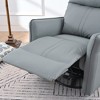 360° Swivel Rocker Recliner Chair with Pull Buckle and Side Pockets for Living Room, Bedroom, or Home Theater - 3 of 4