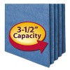 Smead 3 1/2" Exp Colored File Pocket Straight Tab Legal Blue 74225 - 3 of 4