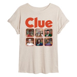 Women's - Clue - Clue Grid Oversized Graphic T-Shirt - 1 of 4