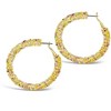 SHINE by Sterling Forever 2" Sparkle Hoop Earrings - 3 of 4