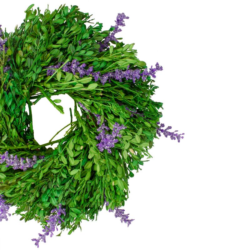 Northlight Purple Lavender and Green Foliage Artificial Spring Wreath, 11-Inch, 3 of 5