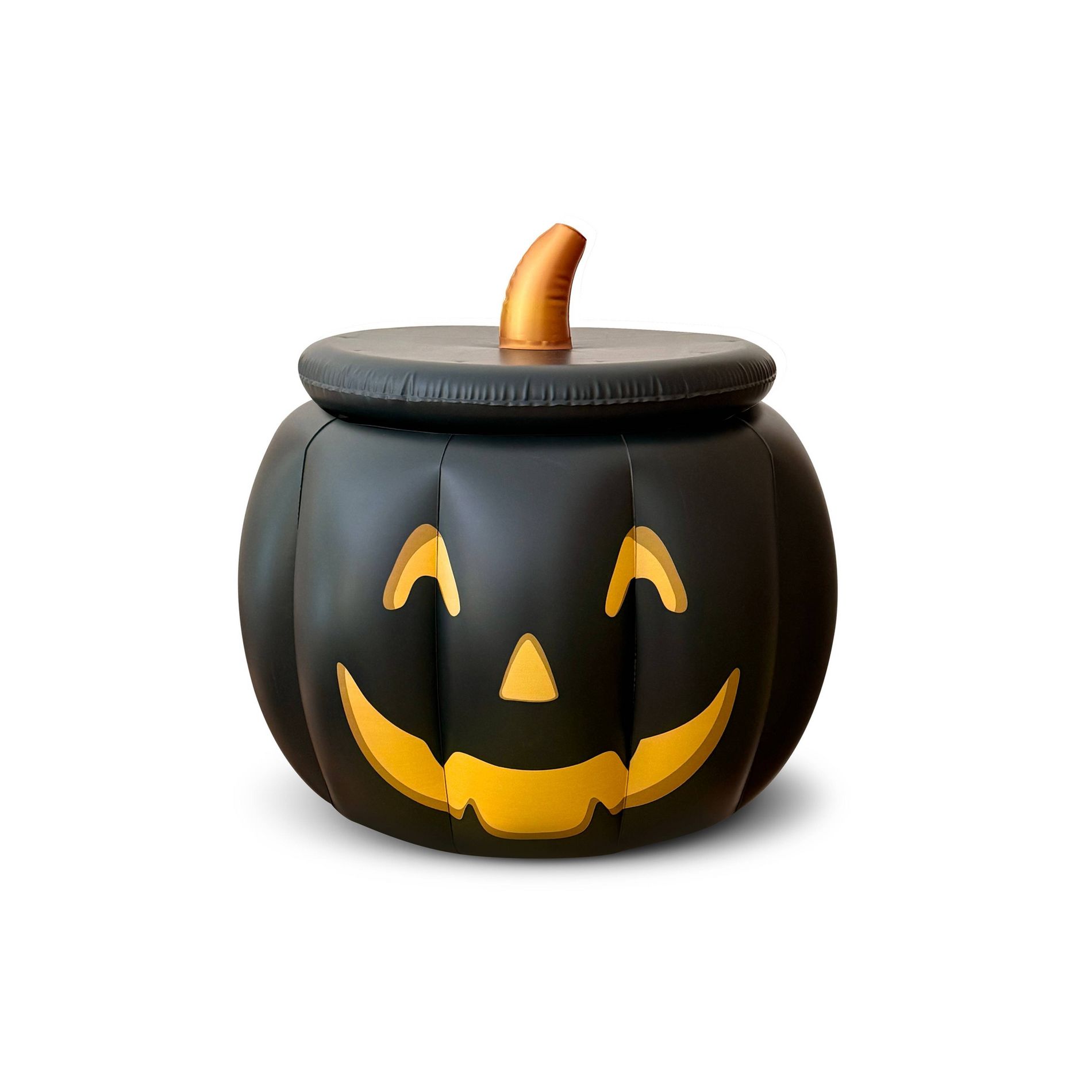 MINNIDIP Reusable Balloon Pumpkin Jar with Removable Lid Black