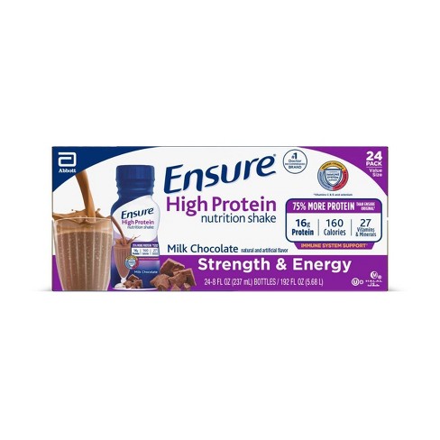 Ensure High Protein Nutritional Shakes - Milk Chocolate - 24pk/192