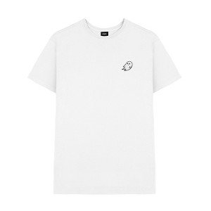 Dalix Ghost Embroidered Soft Cotton Short Sleeve T Shirt Mens - 1 of 4