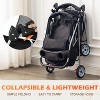 FDW 4 Wheel Pet Stroller Folding Dog Cat Stroller for Small and Medium Pets with Storage Basket Double Decker & Mesh Windows - image 3 of 4