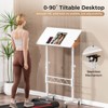COMHOMA Small Standing Desk, Adjustable Height & Tiltable Tabletop, Mobile Stand Up Desk for Home Office Work and Walking Pad Treadmill - 2 of 4