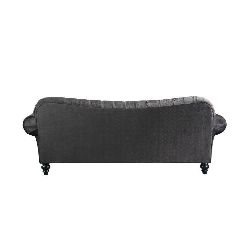 96&#34; Gaura Sofa with Pillow Dark Gray Velvet - Acme Furniture, 4 of 7