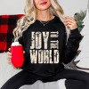Joy To The World Block Distressed - Women's Graphic Sweatshirt - 2 of 4