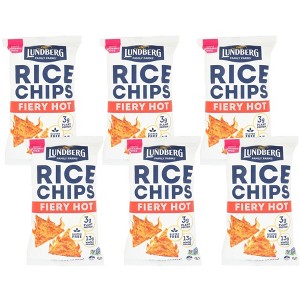 Lundberg Family Farms Fiery Hot Rice Chips - Case of 6/5.5 oz - 1 of 4
