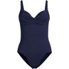 Lands' End Women's Chlorine Resistant Sculpting Control Draped One Piece Swimsuit - image 3 of 4