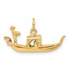 Black Bow Jewelry 14k Yellow Gold 3D Gondola Charm - 3 of 4