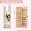 Costway Mirrored Wall & Door Mounted Jewelry Cabinet Storage Organizer with Lights&Drawer Pink/Black/Brown/Rustic Brown/White/Green - 3 of 4