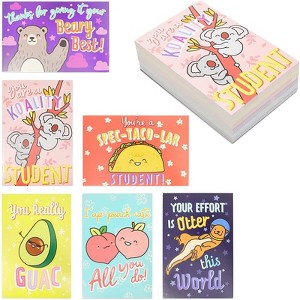 Bright Creations 96-Pack Teacher Postcards for Students, 6 Cute Cartoon Illustrations (4 x 6 Inches) - 1 of 4