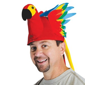 Beistle Plush Tropical Parrot Hat One Size 60201 - 1 of 1