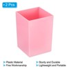Unique Bargains Square Plastic Pencil Pen Makeup Brush Holder Desktop Organizer 2 Pcs - 4 of 4
