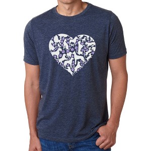 LA Pop Art Dog Heart - Men's Premium Blend Word Art T-Shirt - 1 of 4