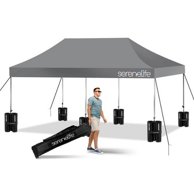 SereneLife Pop-Up Canopy Tent with Adjustable Height