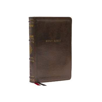 Nkjv, Personal Size Reference Bible, Sovereign Collection, Leathersoft, Brown, Red Letter, Comfort Print - by  Thomas Nelson (Leather Bound)