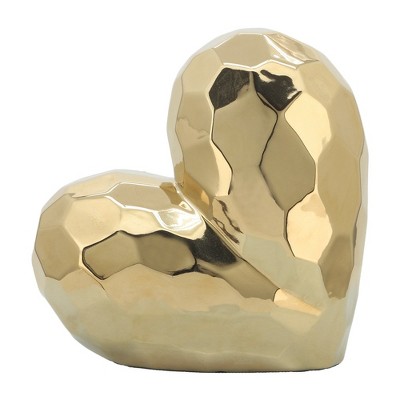 Creative Abstract Ceramic Heart Sculpture, Room, Office Decor or Gift