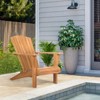 Decksplore Adirondack Chair Teak Wood Waterproof Outdoor Furniture for Garden, Poolside & Patio - 2 of 4