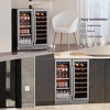 Ca'Lefort 30 inch Wine Beverage Refrigerator, Hold 80 Cans and 33 Bottles Dual Zone Wine Fridge with Stainless Steel French Door for Home - 4 of 4