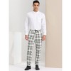 Lars Amadeus Men's Casual Slim Fit Flat Front Skinny Plaid Dress Pants - 3 of 4