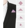 INSPIRE CHIC Men's Cotton Solid Color Formal Suit Pocket Squares - 3 of 4