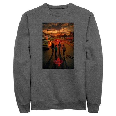 Men's Stranger Things Four Friends Rift Apocalypse Poster Sweatshirt