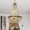 ALOADECOR 4-Light W 18 in. Vintage Glam Crystal Basket Chandelier in Antique Gold - 4 of 4