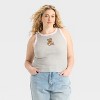 Women's Teddy Bear Graphic Tank Top - Light Gray - 2 of 3