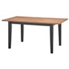 5pc Norwich Dining Set Black/Driftwood - Buylateral: MDF Oak Veneer, Rubberwood Legs, Metal Cross Back Chairs - 3 of 4